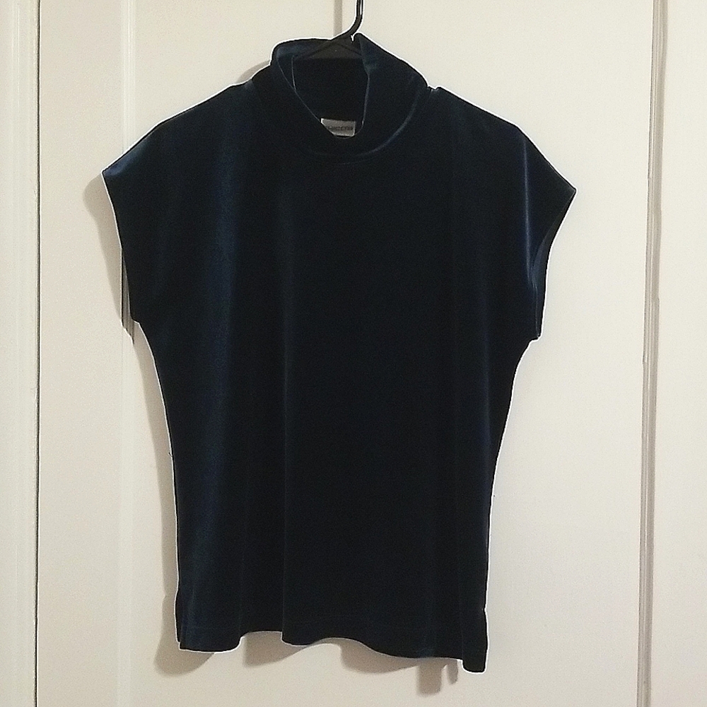 Chico's Dark Green Velvet Blouse